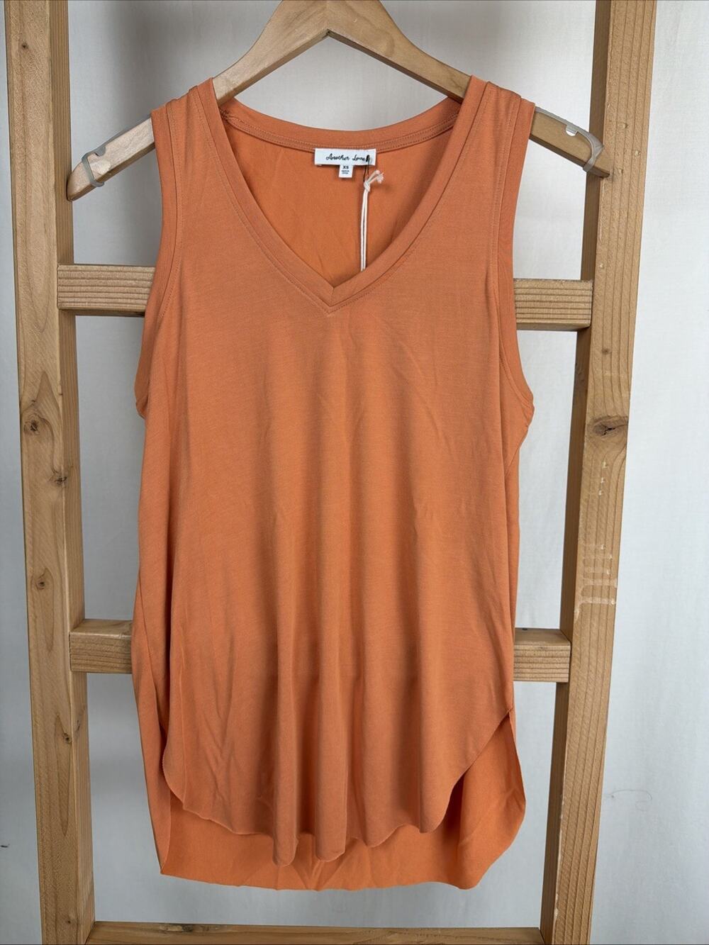 NWT Another Love Dear John Ellis Smooth Orange V Neck Tank Top #1110 Size XS